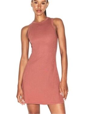 skims red mini dress SKIMS Sheer Velvet Burnout Mini Dress